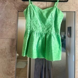 Lilly Pulitzer Lime Green Lace Camisole